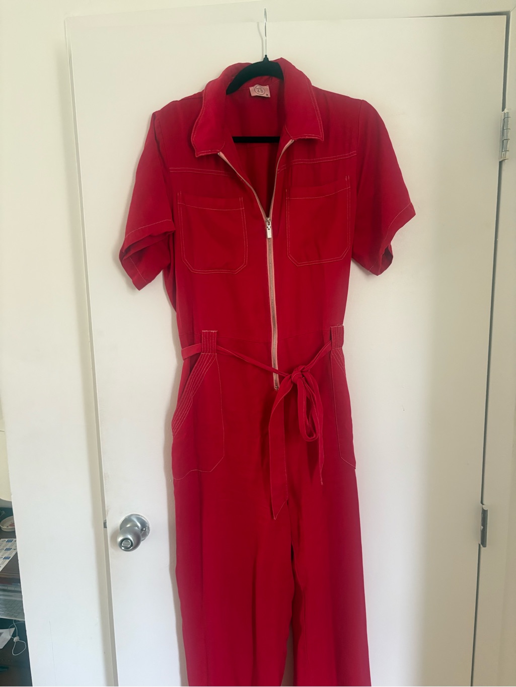 Me&B Red And Olive Green Jumpsuit — image 4 of 8